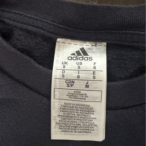 ⚡️2/$25⚡️ Adidas Navy Blue Crewneck Sweater | Size S - Picture 4 of 5